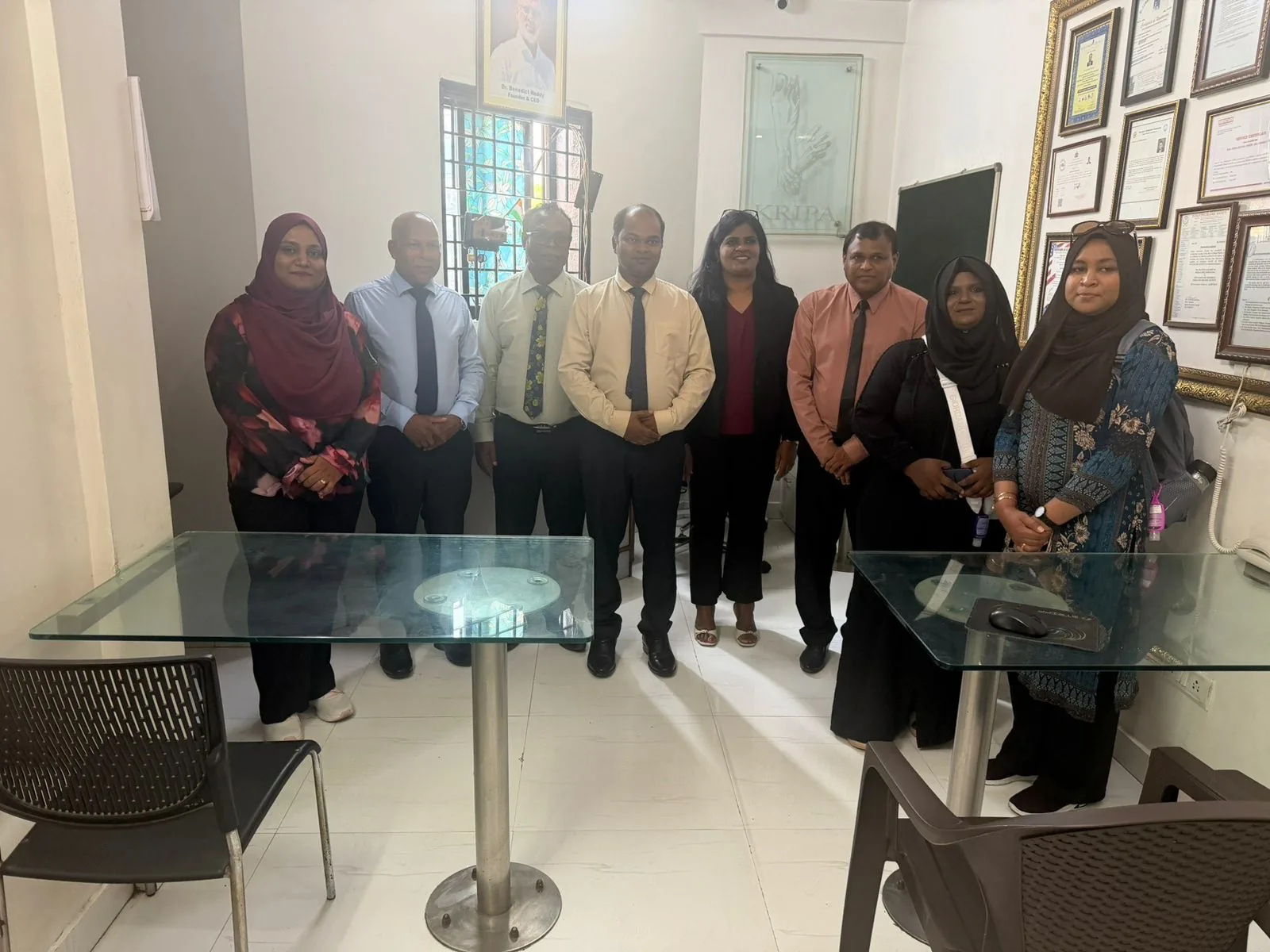Maldives Drug Court delegation at the centre, Kripa Revival Centre